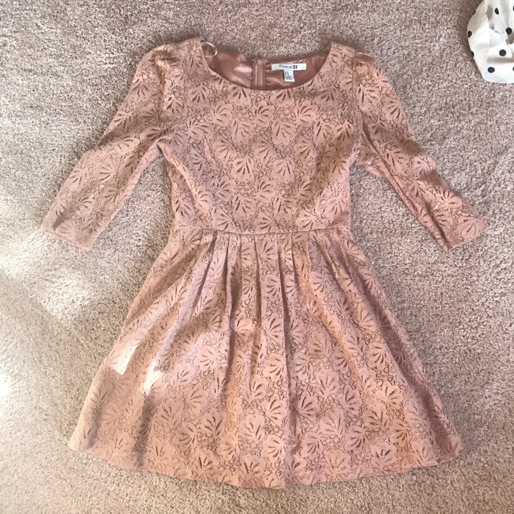 Pale peach dress!! Perfect for winter/fall